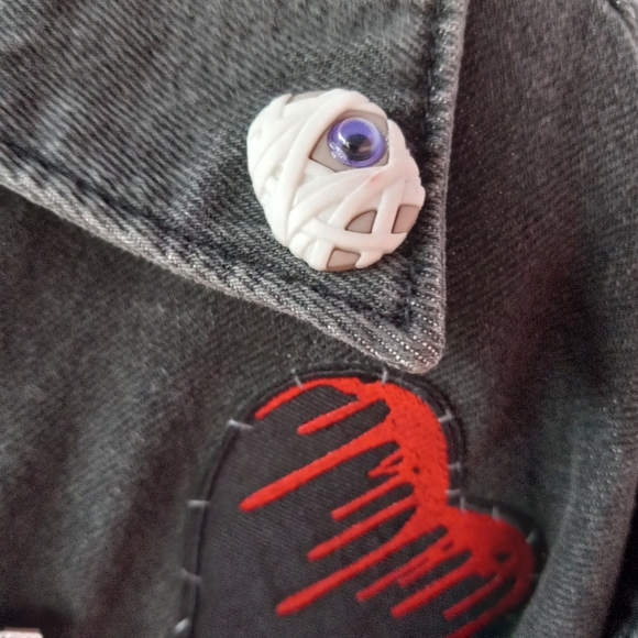Nosferatu 6- custom RAGE Classic Horror lovers OOAK jacket! STOLEN! - Picture 6 of 16